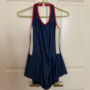 Unicorn Sportswear RED WHITE AND BLUE Figure Skating Dress Adult S Ice Skater